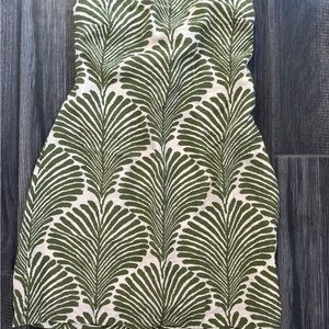 Abercrombie & Fitch Strapless Dress with Green Leaf Design